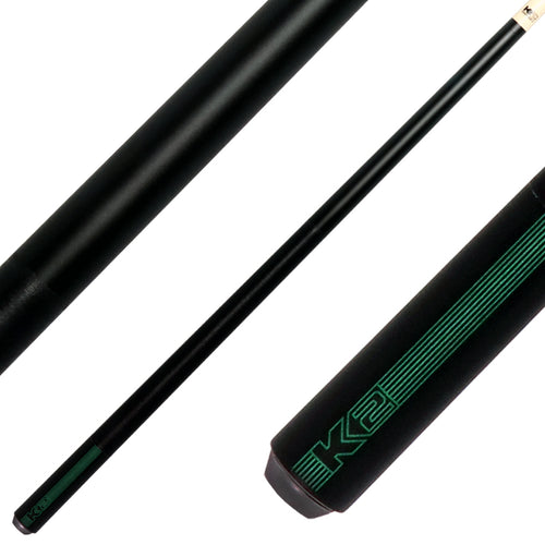 K2 KLB13 Black/Green Sport Pool Cue with 12.50mm LD Shaft 1