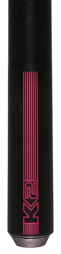 K2 KLB14 Black/Pink Sport Pool Cue with 12.50mm LD Shaft 2