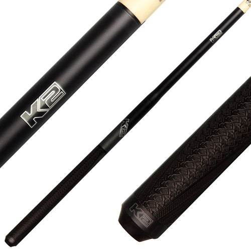 K2 KLJBGM 5 in 1 Break/Jump Cue - Gun Metal with Sport Grip Wrap 1