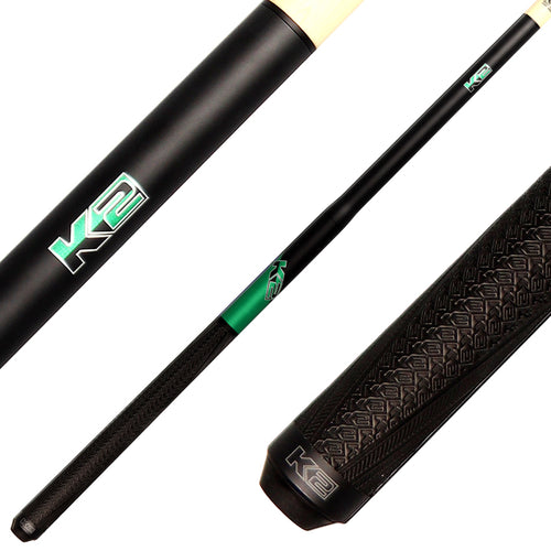 K2 KLJBGN 5 in 1 Break/Jump Cue - Green with Sport Grip Wrap 1