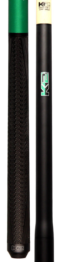 K2 KLJBGN 5 in 1 Break/Jump Cue - Green with Sport Grip Wrap