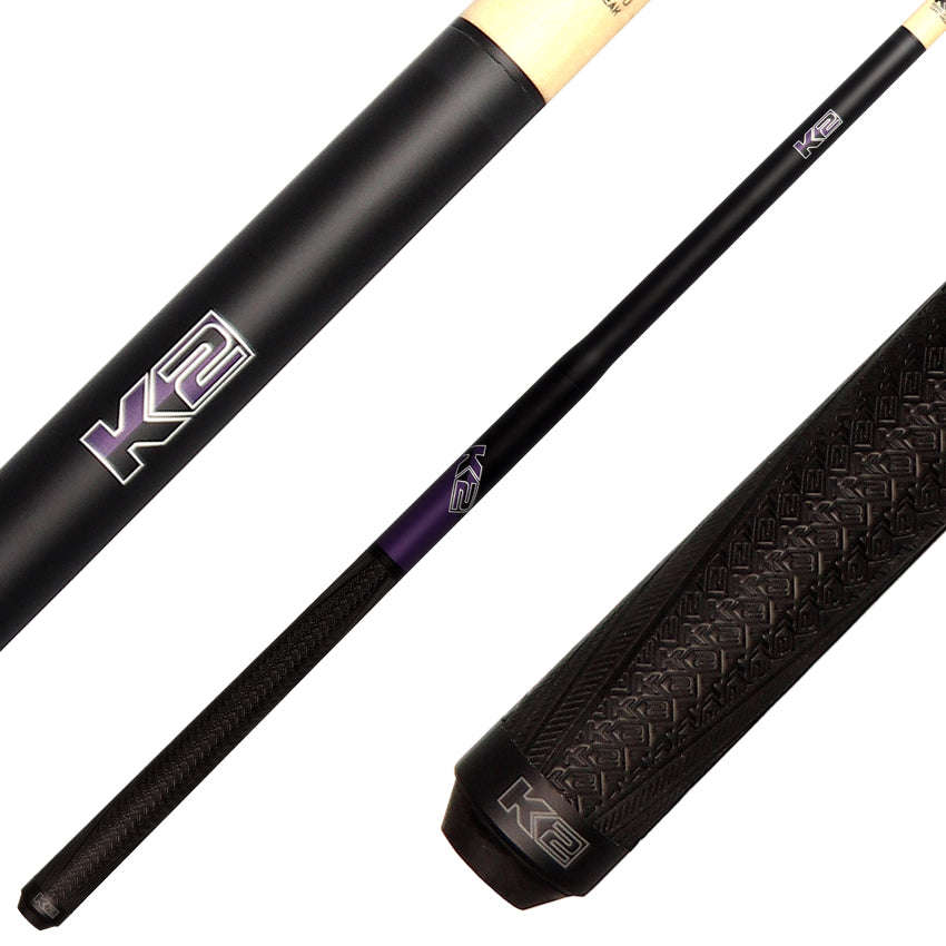 K2 KLJBPL 5 in 1 Break/Jump Cue - Purple with Sport Grip Wrap