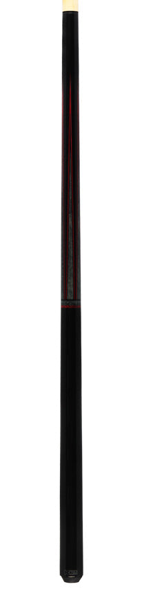 K2 KLLE2N No Wrap Graphic Pool Cue - Black with Gray/Red Points Graphic with 12.50mm LD Shaft
