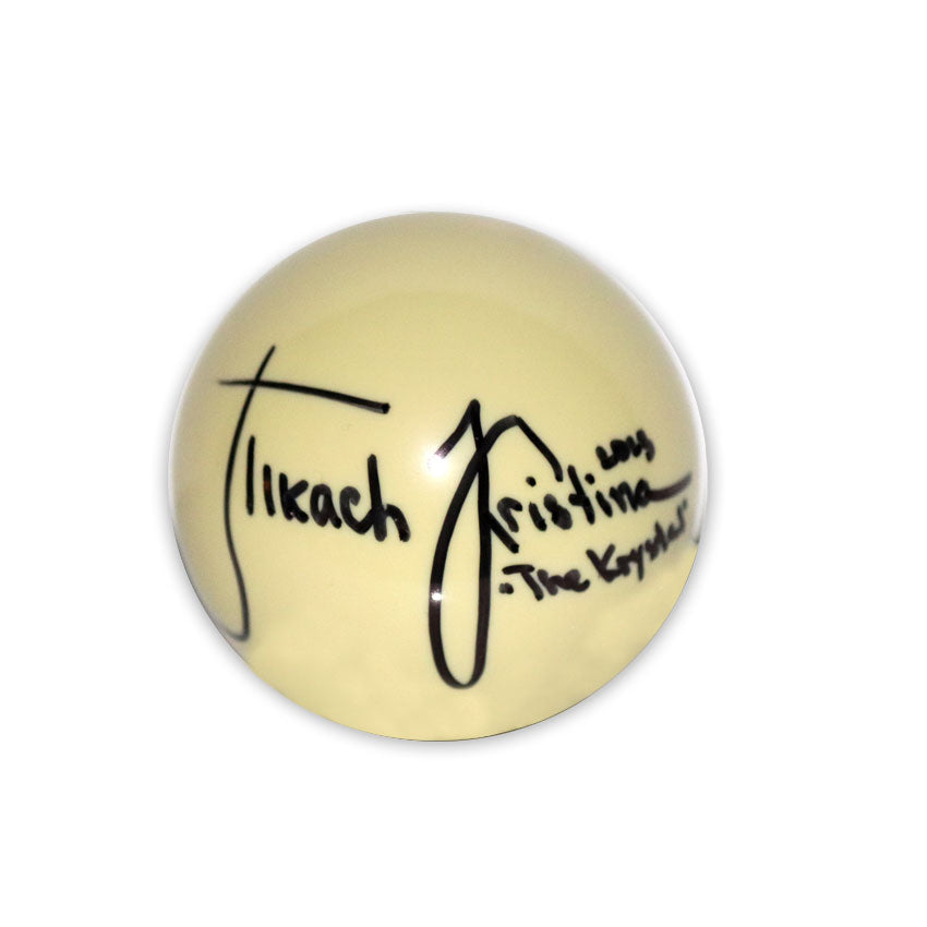Kristina "The Krystal" TKach Signed Standard 2 1/4" Cue Ball