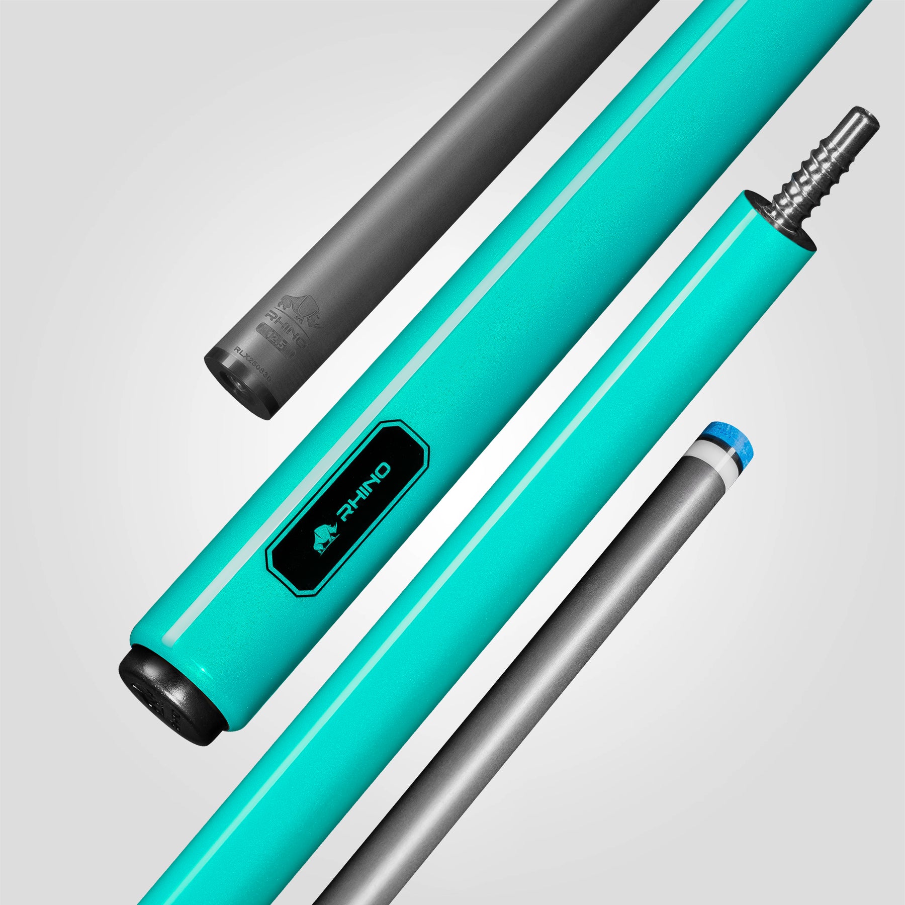 Rhino RCLUMNWTUR125 Luminax Series No Wrap Pool Stick - Tropical Turquoise