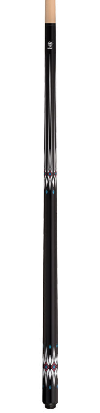 Lucky L78 No Wrap Play Cue - Black with Blue and White Graphic