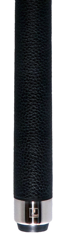 Little Monster Matte Black with 2 White Points Graphics Play Cue with Leather Wrap and Carbon Fiber Shaft 2