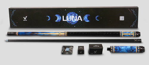 EVO Luna Sapphire Gate Leather Wrap Pool Cue Maxbing Edition 3