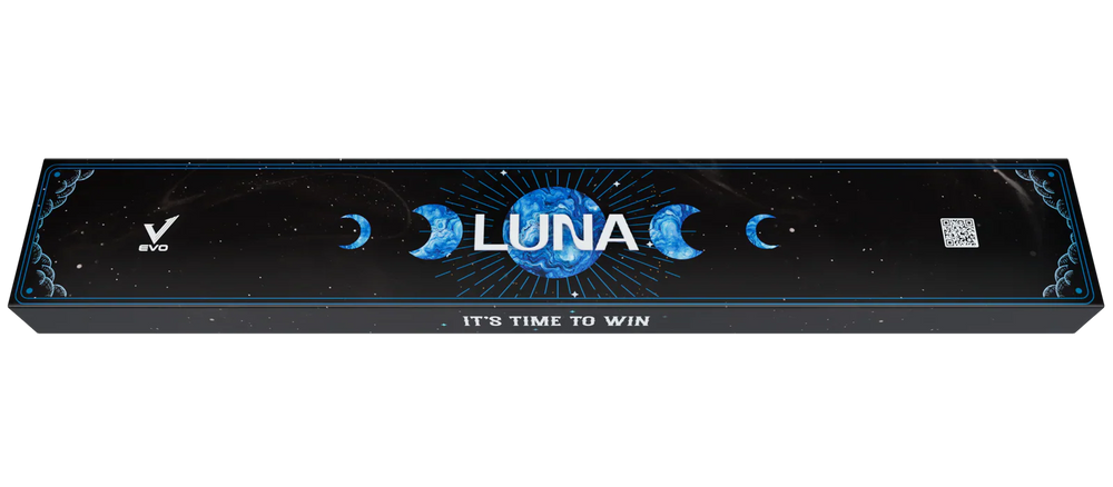 EVO Luna Sapphire Gate Leather Wrap Pool Cue Maxbing Edition