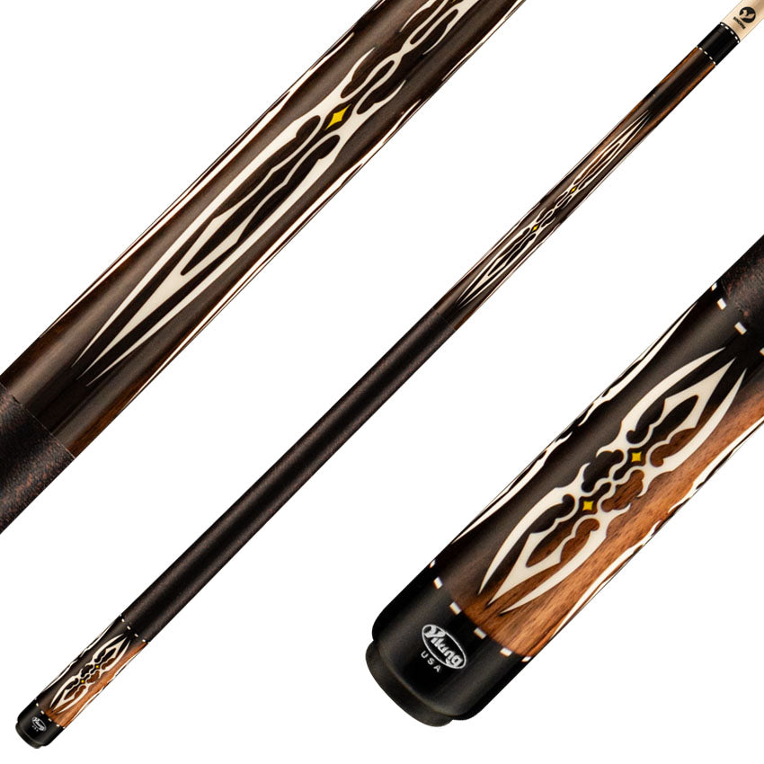 Viking MT0200 Motore Series Play Cue - Streaked Ebony with White Pearl Inlays