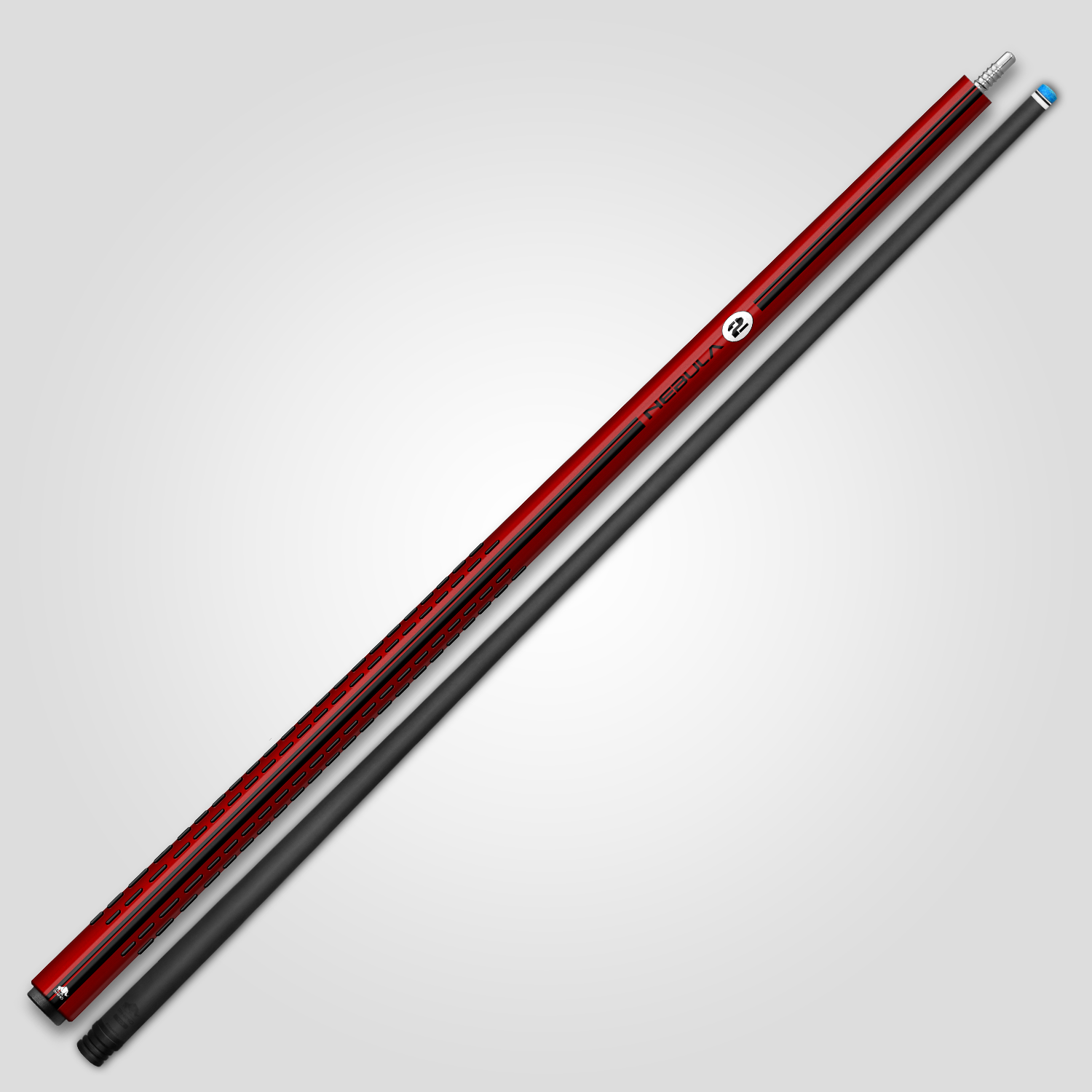 Rhino RCNEB2NWRD Nebula 2 No Wrap Pool Cue - Crimson Red