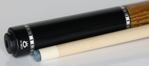 O'Min OM-N02 Pool Cue - Ebony with Bocote Wrap Section 3