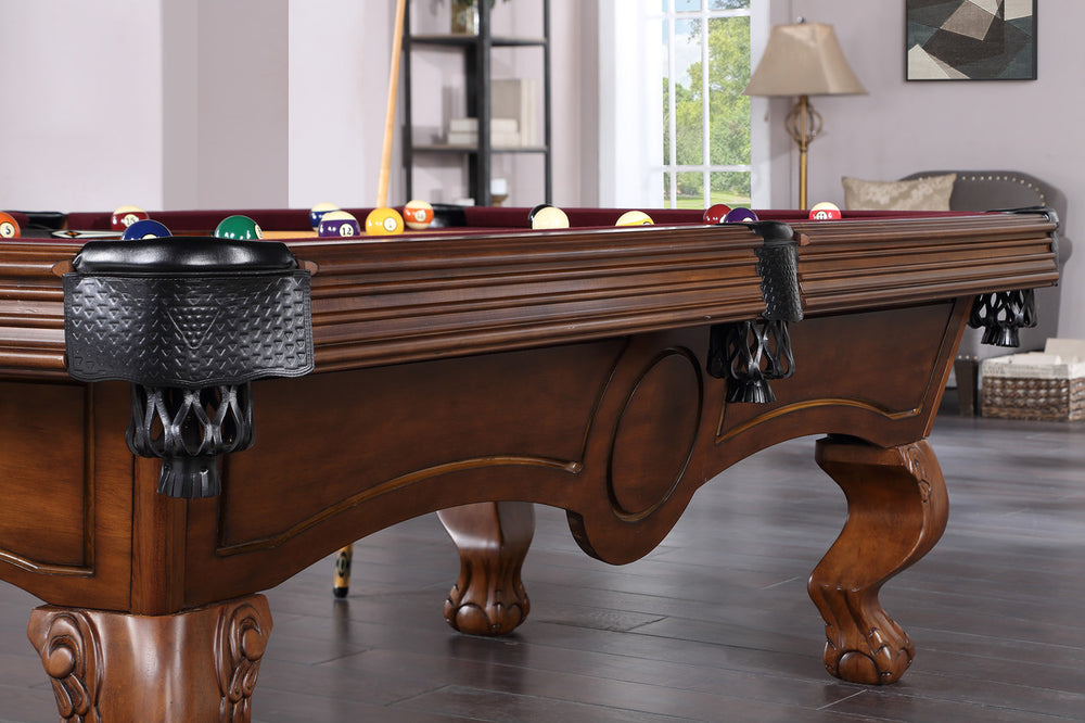 Savannah 8 Foot Pool Table Birch Brown Walnut