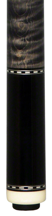 J Pechauer P04R Pro Series Pool Cue - Ebony Stain with Smoke Wrap Section 2