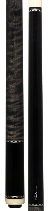 J Pechauer P04R Pro Series Pool Cue - Ebony Stain with Smoke Wrap Section