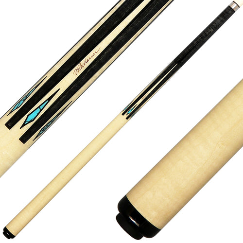 J Pechauer P07N Pro Series Pool Cue - Carbon Stain with Natural Points 1