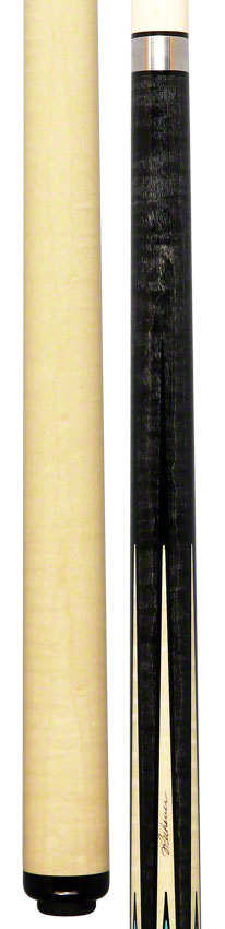 J Pechauer P07N Pro Series Pool Cue - Carbon Stain with Natural Points 5