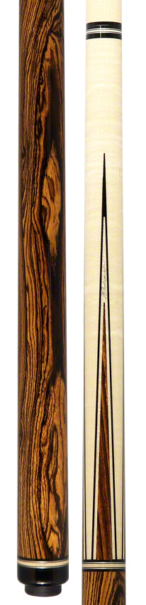 J Pechauer P08R Pro Series Pool Cue - Natural and Bocote with Bocote Points