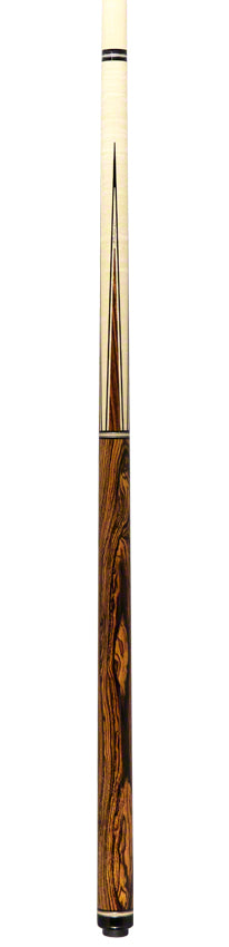 J Pechauer P08R Pro Series Pool Cue - Natural and Bocote with Bocote Points