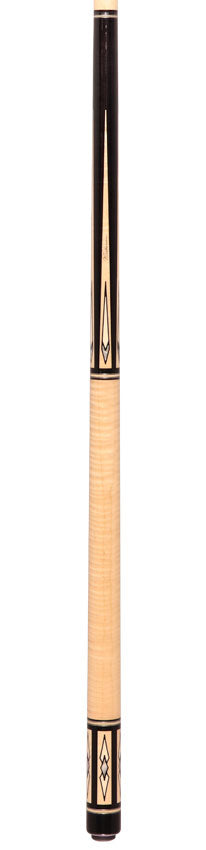 Pechauer P11R Pro R Series No Wrap Pool Cue - Ebony-Stained Maple with Maple Points and Pearl Diamonds