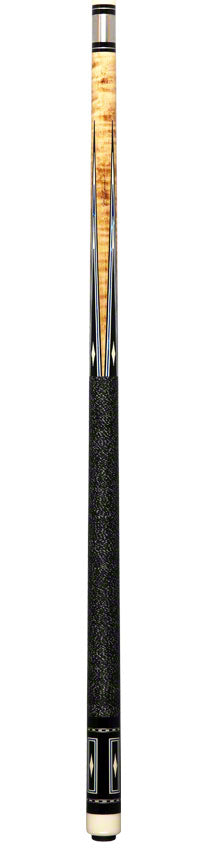 J Pechauer P16R Pro Series Pool Cue - Natural Stain with Blue Framed Black Points