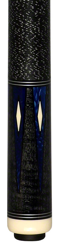 J Pechauer P19C-B Pro Series Pool Cue - Ebony Stain with Blue Avorion Points