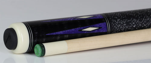 J Pechauer P19C-P Pro Series Pool Cue - Ebony Stain with Purple Avorion Points 3