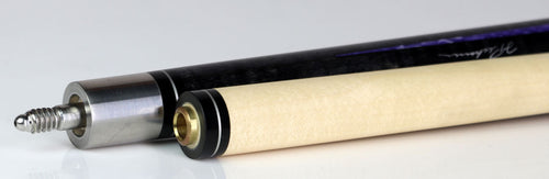 J Pechauer P19C-P Pro Series Pool Cue - Ebony Stain with Purple Avorion Points 4