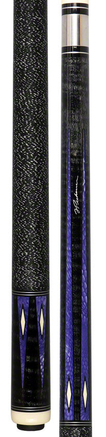 J Pechauer P19C-P Pro Series Pool Cue - Ebony Stain with Purple Avorion Points 5
