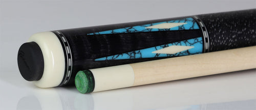 J Pechauer P19C-TQ Pro Series Pool Cue - Ebony Stain with Turquoise Points 2
