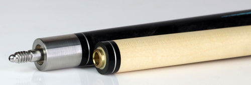 J Pechauer P20C-AQ Pro Series Pool Cue - Charcoal Stain with Aquamarine Avorion Points 4