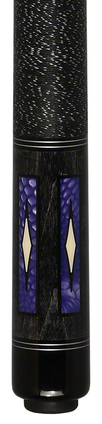 J Pechauer P20C-P Pro Series Pool Cue - Charcoal Stain with Purple Avorion Points 2