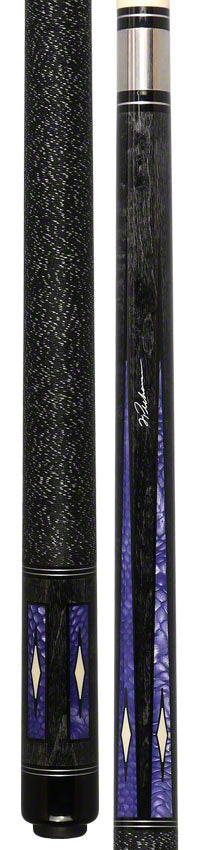 J Pechauer P20C-P Pro Series Pool Cue - Charcoal Stain with Purple Avorion Points 5
