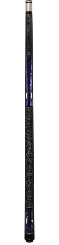 J Pechauer P20C-P Pro Series Pool Cue - Charcoal Stain with Purple Avorion Points