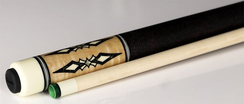 J Pechauer P22N Pro Series Pool Cue - Maple with Sim. Ebony and Gold Vein Inlays 3