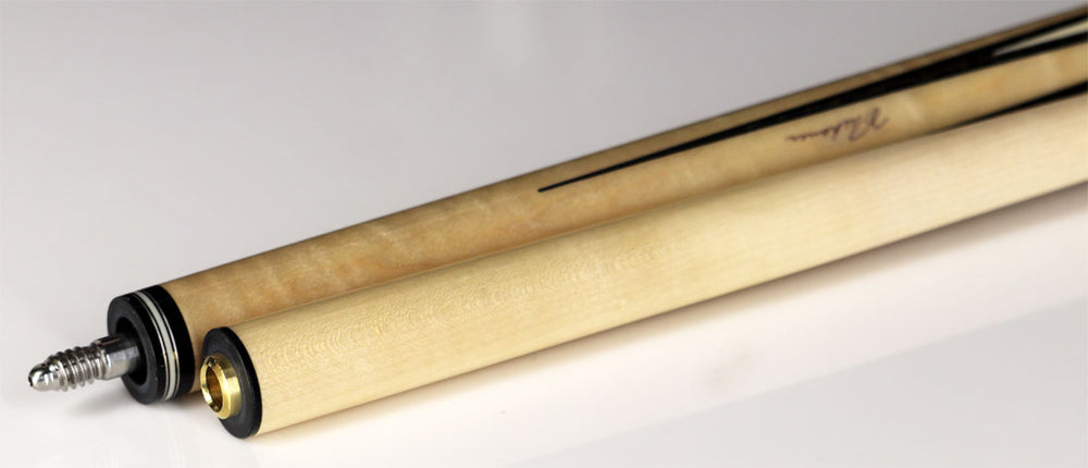 J Pechauer P22N Pro Series Pool Cue - Maple with Sim. Ebony and Gold Vein Inlays