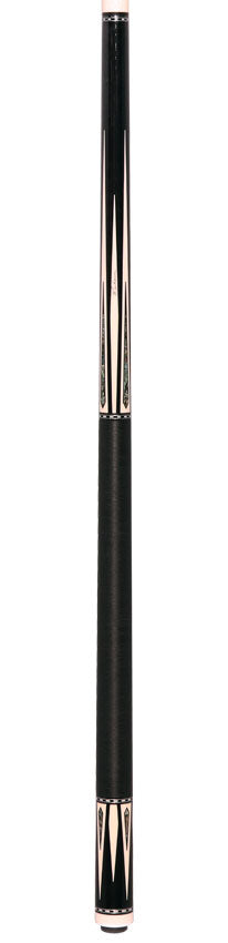 Pechauer P23R Pro R Series Pool Cue - Ebony-Stained Maple with Sim. Ivory Points and Abalone Inlays with Irish Linen Wrap
