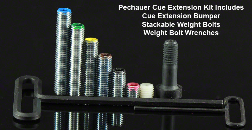 Pechauer Pool Cue Extension with Weight Kit