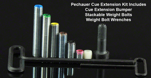 Pechauer Pool Cue Extension with Weight Kit 3