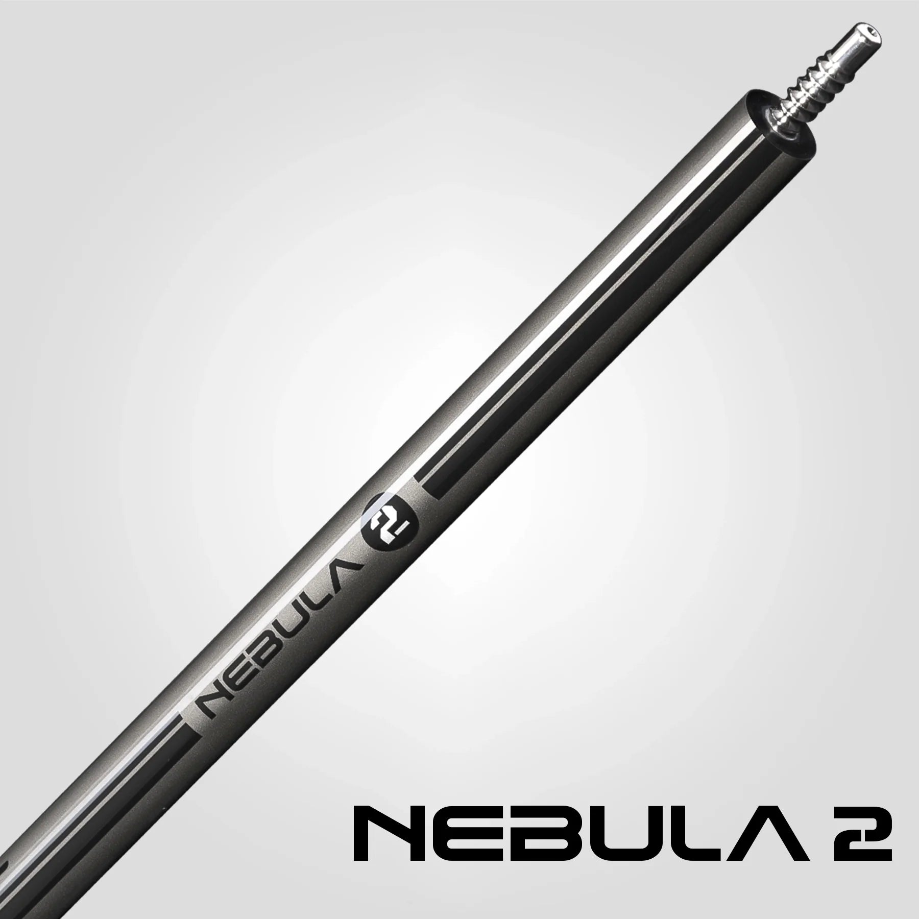 Rhino RCNEB2NWGY Nebula 2 No Wrap Pool Cue - Charcoal Gray