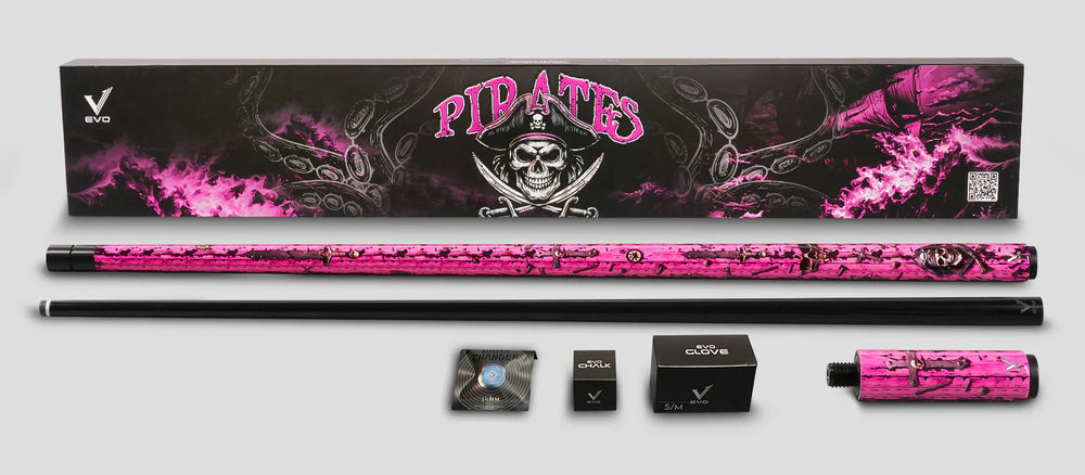 EVO Pirate Rose Raid No Wrap Pool Cue Maxbing Edition