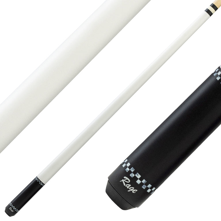 Rage RG02 Wrapless Play Cue - White Checkers