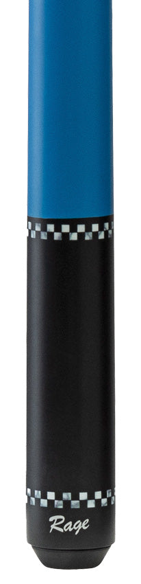 Rage RG03 Wrapless Pool Cue - Highway Blue with Checkers 2