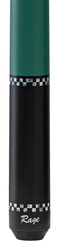 Rage RG04 Wrapless Pool Cue - Forest Green with Checkers