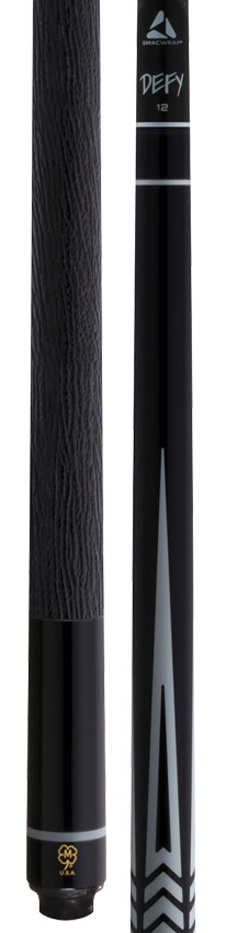 McDermott SL11 Select Series Cue - Black with Gray Urethane Points and Defy Shaft