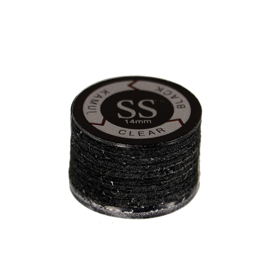 Kamui Clear Black Laminated Leather Pool Cue Tips
