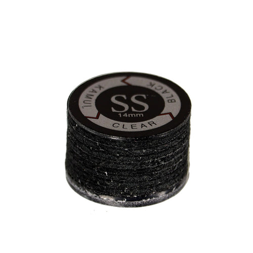 Kamui Clear Black Laminated Leather Pool Cue Tips 2