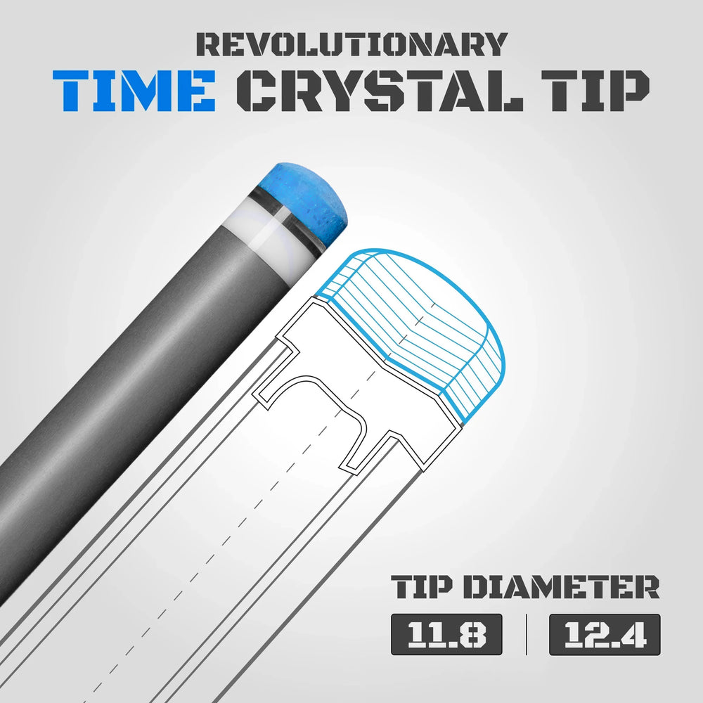 Rhino RCNEB2SWGY Nebula 2 Pool Cue with Sport Wrap - Charcoal Gray