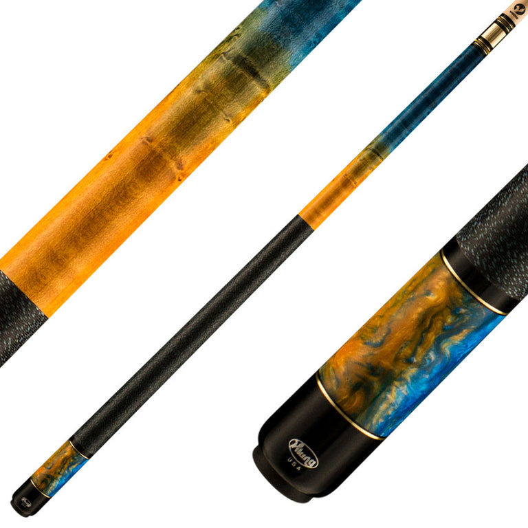 Viking TW0116 Twilight Series Play Cue - Ocean Blue & Yellow Sunflower Stain with Ocean Glow Premium Pearl