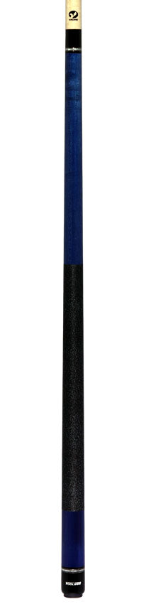Viking UPUSA005 Ultimate Pool USA Range Series Pool Cue - Ocean Blue Stained with Black and Blue Linen Wrap